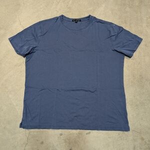 Robert Barakett Mens XL Blue Pima Cotton Shirt Short Sleeve Poseidon